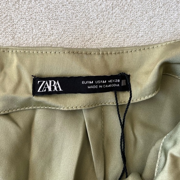 NWT Zara Satin Wrap Tie Waist Skirt M - Picture 10 of 16